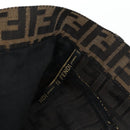 FENDI Zucca Canvas Skirt Black Brown Auth 175992A-7