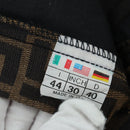 FENDI Zucca Canvas Skirt Black Brown Auth 175992A-8