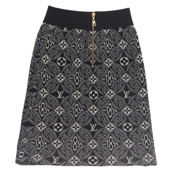 LOUIS VUITTON Pre Owned 1854 Print Knit Skirt Navy LV Auth 175993A