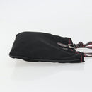 PRADA Hand Bag Nylon Black Silver Auth 175995A-3