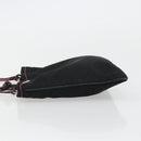 PRADA Hand Bag Nylon Black Silver Auth 175995A-4