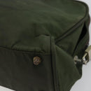 PRADA Hand Bag Nylon Khaki Silver Auth 175996-16