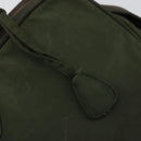 PRADA Hand Bag Nylon Khaki Silver Auth 175996-19