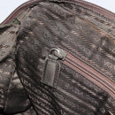 PRADA Hand Bag Nylon Khaki Silver Auth 175996-23