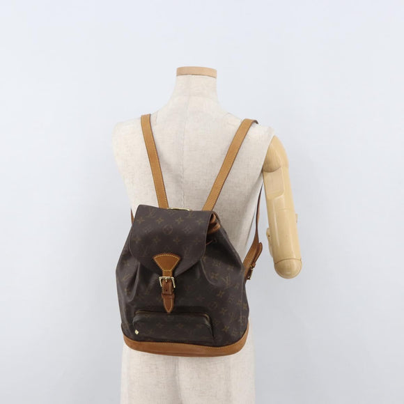LOUIS VUITTON Monogram Montsouris MM Rugzak M51136 LV Auth 176013