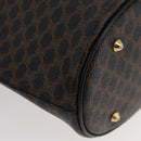 CELINE Macadam Canvas Hand Bag PVC Leather Black Gold Auth 176024-9