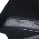 CELINE Macadam Canvas Hand Bag PVC Leather Black Gold Auth 176024-10