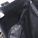 CELINE Macadam Canvas Hand Bag PVC Leather Black Gold Auth 176024-18