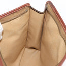 CELINE Macadam Canvas Clutch Bag PVC Leather Brown Gold Auth 176026-16