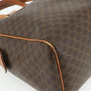 CELINE Macadam Canvas Hand Bag PVC Leather Brown Gold Auth 176027-11