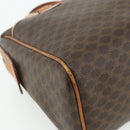 CELINE Macadam Canvas Hand Bag PVC Leather Brown Gold Auth 176027-13