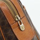 CELINE Macadam Canvas Hand Bag PVC Leather Brown Gold Auth 176027-14