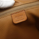 CELINE Macadam Canvas Hand Bag PVC Leather Brown Gold Auth 176027-15