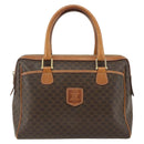 CELINE Macadam Canvas Hand Bag PVC Leather Brown Gold Auth 176027-2