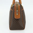 CELINE Macadam Canvas Hand Bag PVC Leather Brown Gold Auth 176027-4