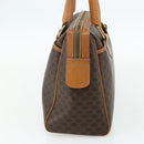 CELINE Macadam Canvas Hand Bag PVC Leather Brown Gold Auth 176027-5