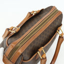 CELINE Macadam Canvas Hand Bag PVC Leather Brown Gold Auth 176027-6