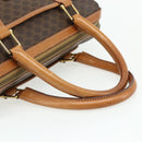 CELINE Macadam Canvas Hand Bag PVC Leather Brown Gold Auth 176027-7