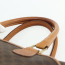 CELINE Macadam Canvas Hand Bag PVC Leather Brown Gold Auth 176027-8