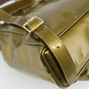 GUCCI Bamboo Backpack Patent leather Gold Tone 003 1705 0030 Auth 176031A-17