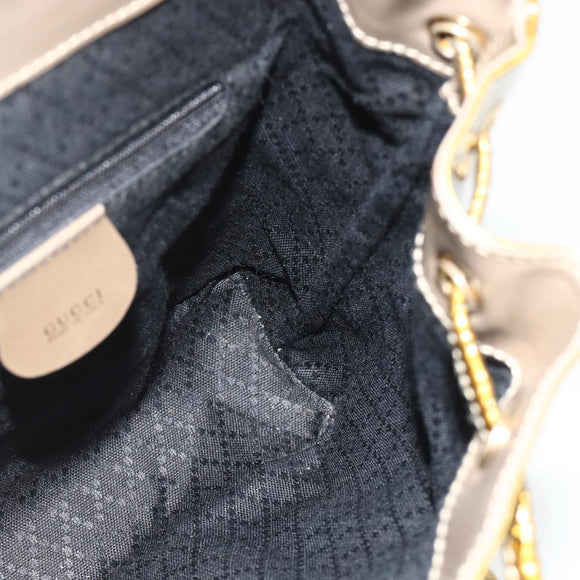 GUCCI Bamboo Backpack Patent leather Gold Tone 003 1705 0030 Auth 176031A