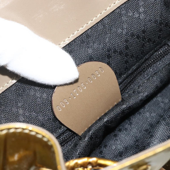 GUCCI Bamboo Backpack Patent leather Gold Tone 003 1705 0030 Auth 176031A