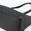 GUCCI GG Canvas Tote Bag Black Silver 36173 1705 Auth 176032-10