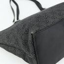 GUCCI GG Canvas Tote Bag Black Silver 36173 1705 Auth 176032-11
