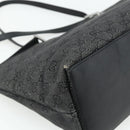 GUCCI GG Canvas Tote Bag Black Silver 36173 1705 Auth 176032-16