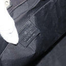 GUCCI GG Canvas Tote Bag Black Silver 36173 1705 Auth 176032-17