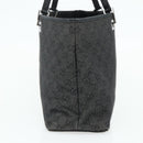 GUCCI GG Canvas Tote Bag Black Silver 36173 1705 Auth 176032-4