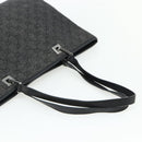 GUCCI GG Canvas Tote Bag Black Silver 36173 1705 Auth 176032-7