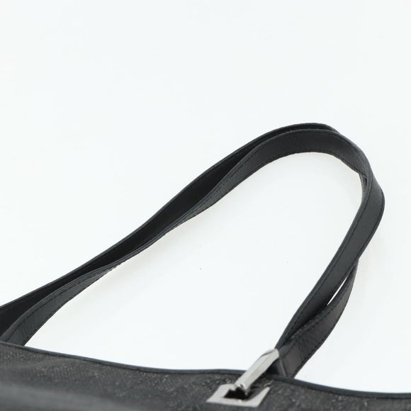 GUCCI GG Canvas Tote Bag Black Silver 36173 1705 Auth 176032