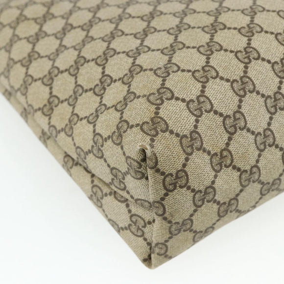 GUCCI GG Supreme Web Sherry Line Tote Bag PVC Beige Gold 39 02 003 Auth 176034