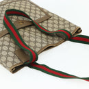 GUCCI GG Supreme Web Sherry Line Tote Bag PVC Beige Gold 39 02 003 Auth 176034-6