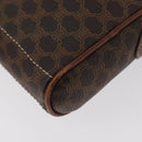 CELINE Macadam Canvas Shoulder Bag PVC Leather Brown Gold Auth 176036-17