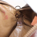 CELINE Macadam Canvas Shoulder Bag PVC Leather Brown Gold Auth 176036-22