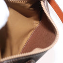 CELINE Macadam Canvas Shoulder Bag PVC Leather Brown Gold Auth 176036-23