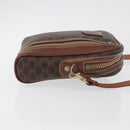 CELINE Macadam Canvas Shoulder Bag PVC Leather Brown Gold Auth 176036-3
