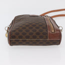 CELINE Macadam Canvas Shoulder Bag PVC Leather Brown Gold Auth 176036-5