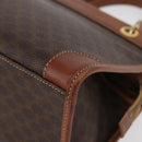 CELINE Macadam Canvas Hand Bag PVC Leather Brown Gold Auth 176037-11