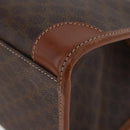 CELINE Macadam Canvas Hand Bag PVC Leather Brown Gold Auth 176037-13