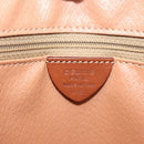 CELINE Macadam Canvas Hand Bag PVC Leather Brown Gold Auth 176037-15