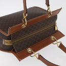 CELINE Macadam Canvas Hand Bag PVC Leather Brown Gold Auth 176037-6