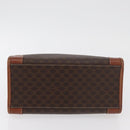 CELINE Macadam Canvas Hand Bag PVC Leather Brown Gold Auth 176037-9