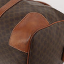 CELINE Macadam Canvas Boston Bag PVC Leather Brown Gold Auth 176038A-9