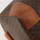 CELINE Macadam Canvas Boston Bag PVC Leather Brown Gold Auth 176038A-16