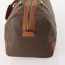 CELINE Macadam Canvas Boston Bag PVC Leather Brown Gold Auth 176038A-3
