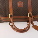 CELINE Macadam Canvas Boston Bag PVC Leather Brown Gold Auth 176038A-7