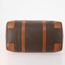 CELINE Macadam Canvas Boston Bag PVC Leather Brown Gold Auth 176038A-5
